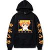 Rengoku Kyoujurou Hoodie Sweatshirt Cosplay Costume Sweater Pullover Hooded Men Anime Black Pullover
