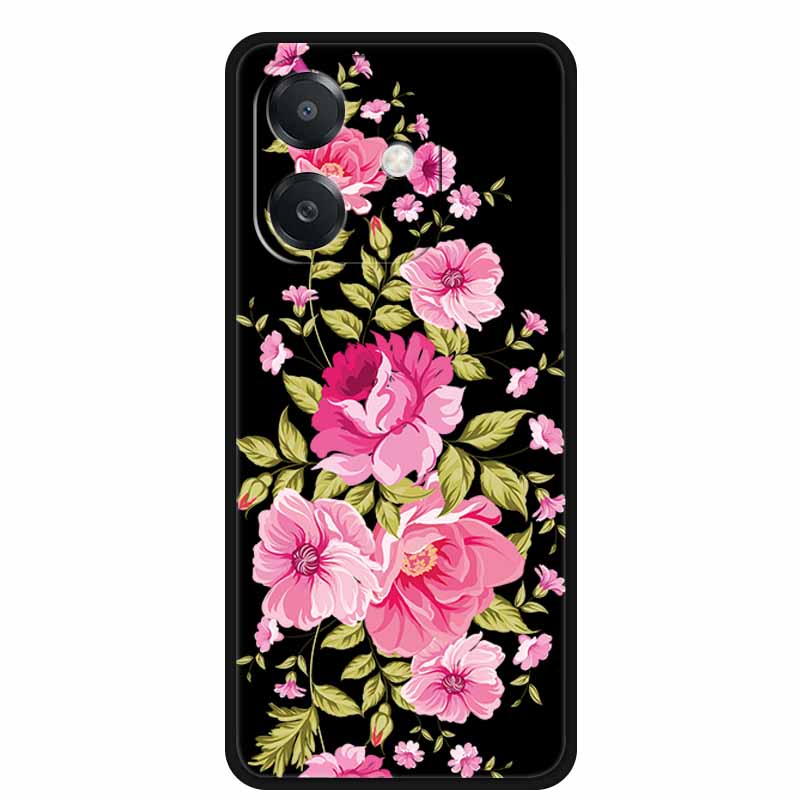 Para OPPO A3 / A3x 5G Funda 6.67" Funda Negra Silicona Suave Funda para Teléfono Para OPPO A3x A3 5G Funda Trasera A 3x A 3 x A3 x Dibujos Animados