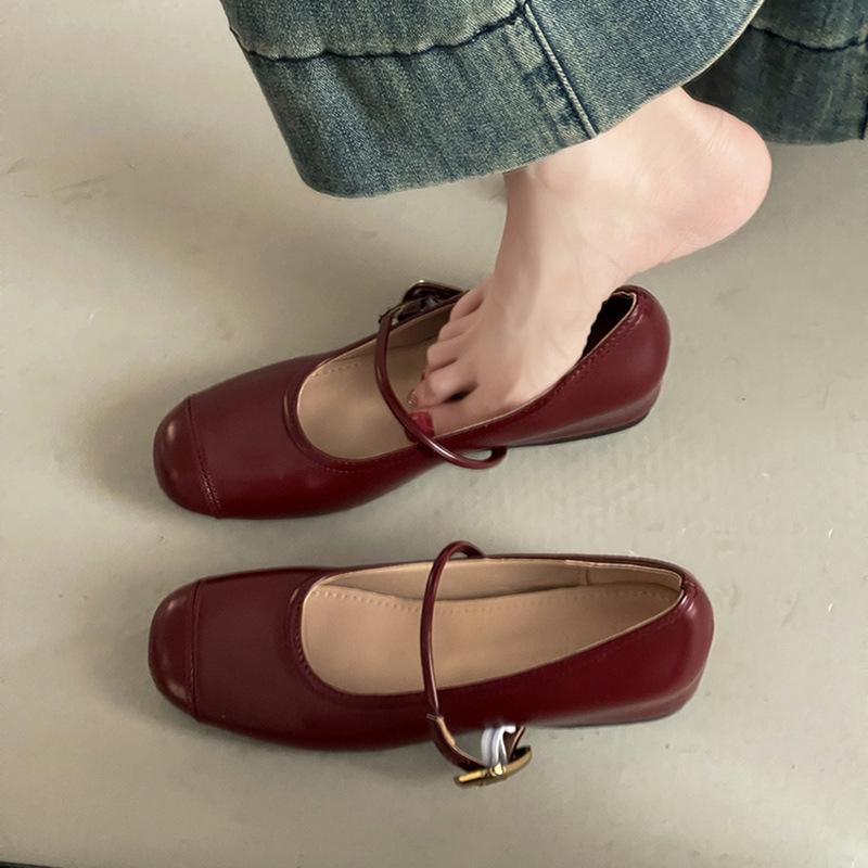 French Retro Heightening Late Evening Wind Heightening Gentle Shoes Women's 2025 New Summer Ballet Single Shoes Soft Shoes