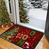 1pc Christmas Tree Doormat, Festive Holiday Decorative Mat, Non-Slip Absorbent Crystal Fleece Floor Mat, for Home, Bathroom
