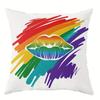 Rainbow - Themed Love and Kisses PillowcasesLiving Room Sofa Cushion Cover, Soft and Comfortable, Bedroom Room Decoration
