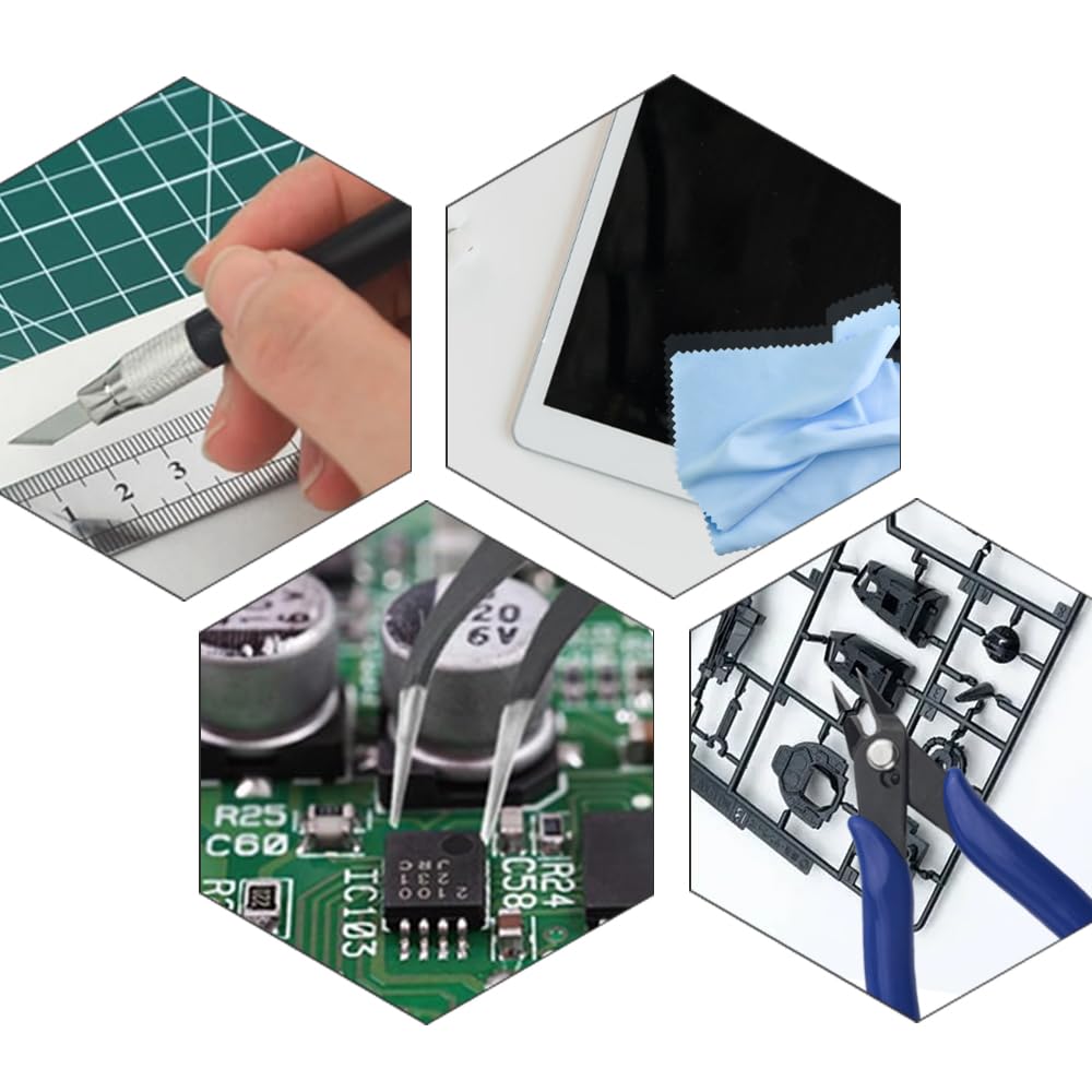 WMYCONGCONG Plastic Model Tool Kit for Includes Knife Replacement Precision Mini Cutting and Plastic Model Tool Kit 18-Piece Beginners, Thin-Blade