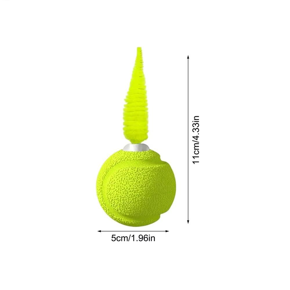 With Sound Interactive Cat Ball With Feathers Self-entertainment Training Pet Bouncy Ball TPU Interactive Cat Toy Ball