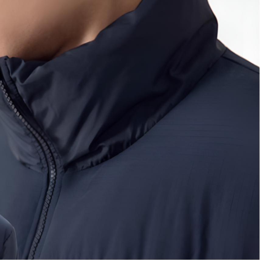 Converse Down Jackets Men's Blue 023 Stand Collar Moderate Puffer Jacket MCJ215-023