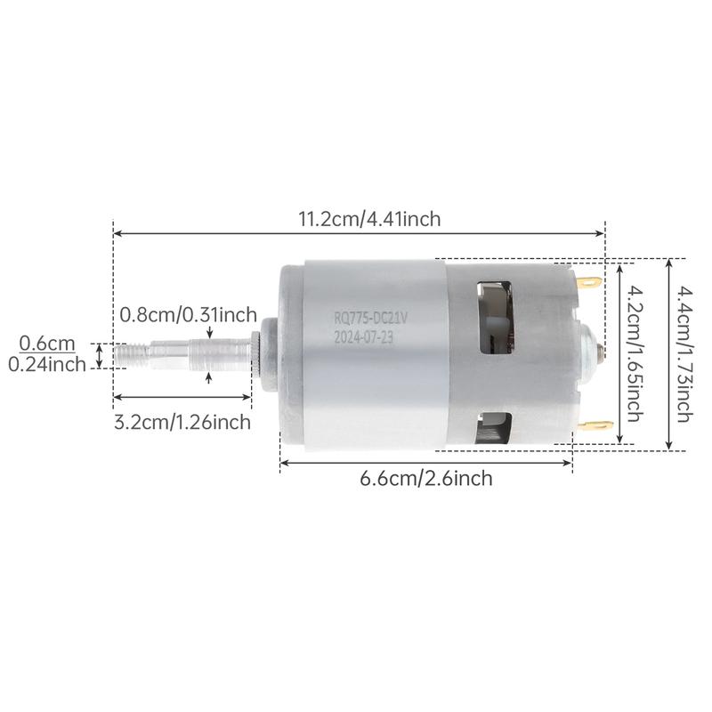 775 DC Motor 21V 19000RPM Universal Motor Replaces Part for Angle Grinder / Air Blower, 21V Universal Replaces Motor