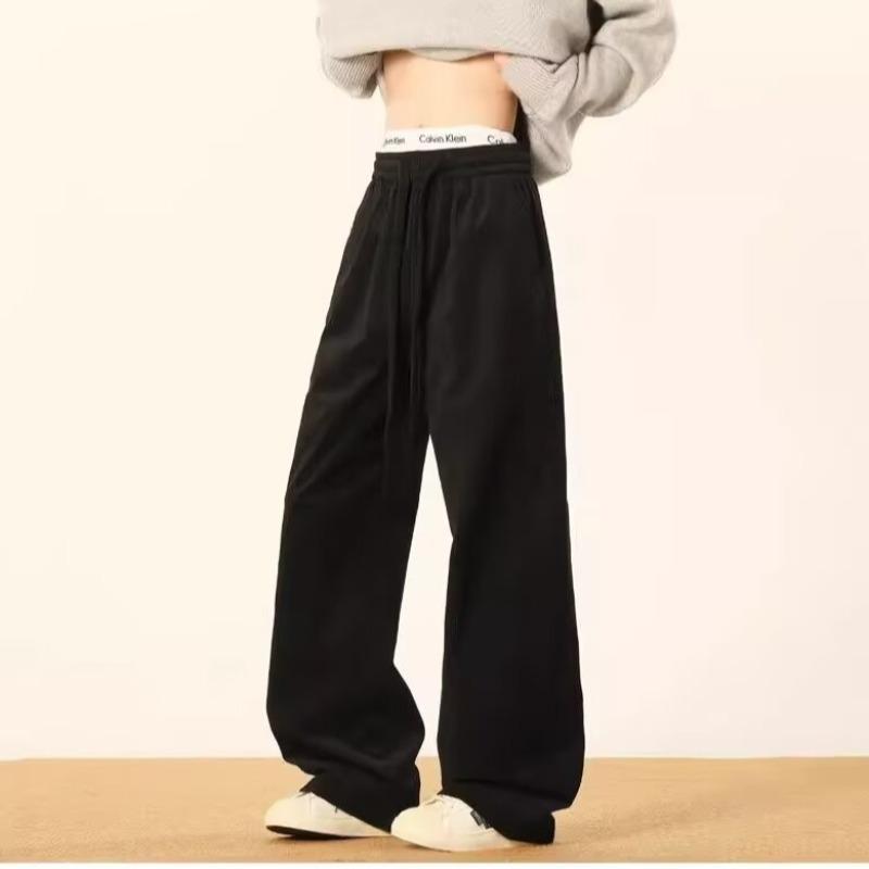 Retro Coffee Corduroy Pants Men's Winter Drape Wide-leg Pants Loose Casual Straight