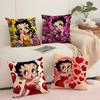 B-Betty B-Boop Cushion Cover Soft Short Plush Pillow Cover Smooth Cozy Texture Aesthetic Cushion Case Home Decor
