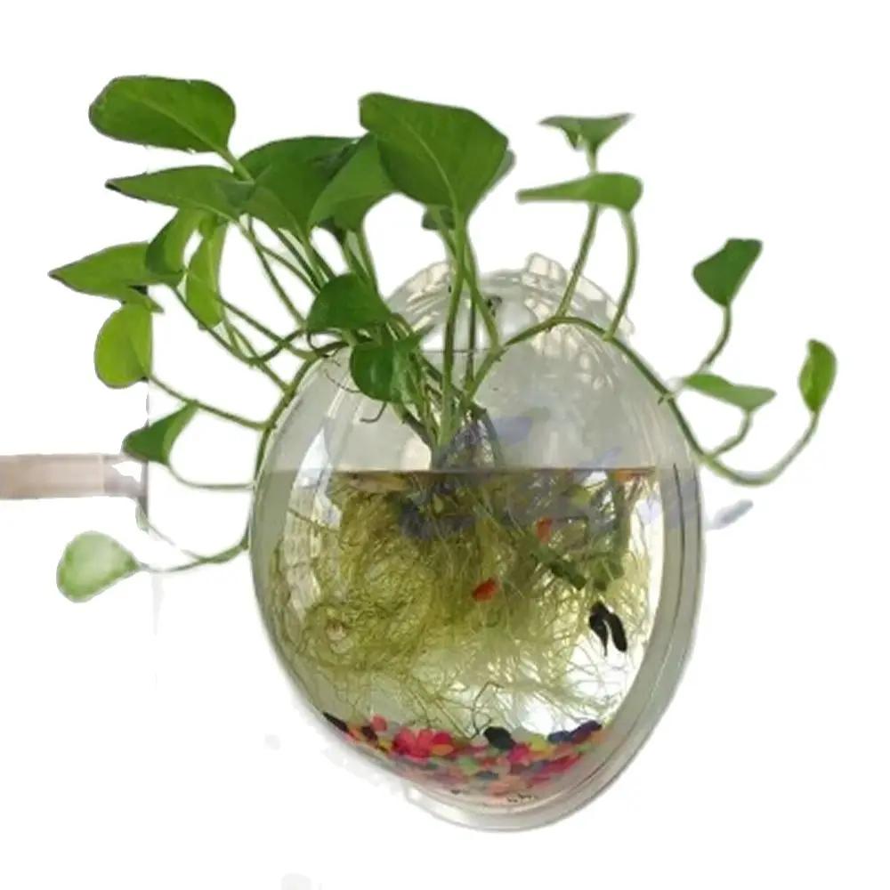 Wall Mounted Acrylic Fish Bowl Transparent  Hanging Fish Tank  Wall Mounted Aquarium Plant Pot Planter