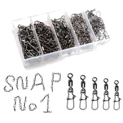 [Fishing] Lure Snap Swivel Set with Case (#2-#10)