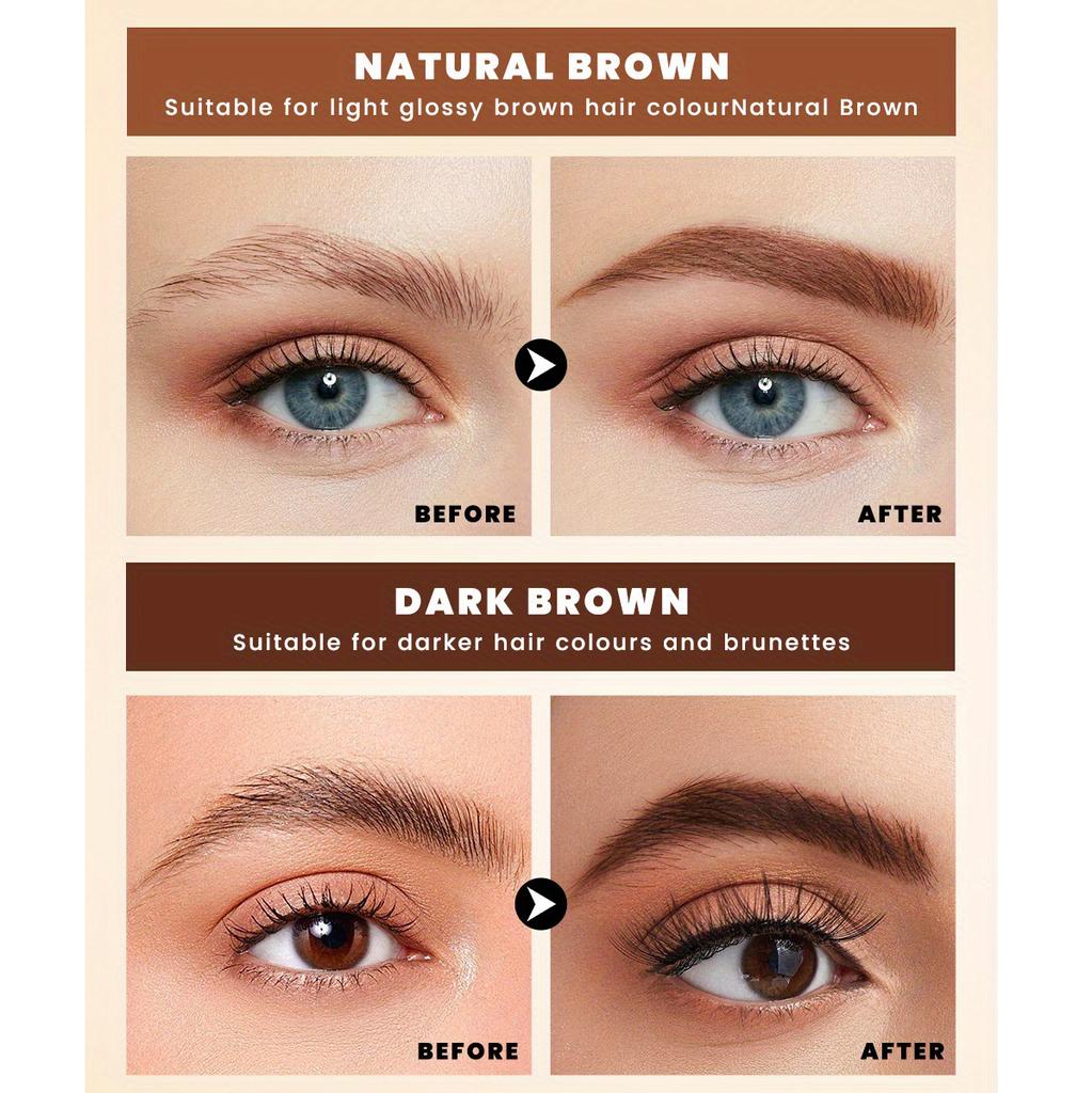 Set di mascara + eyeliner + siero per ciglia + crema per sopracciglia, set per il trucco degli occhi e delle sopracciglia, anti-sudore, non facile da togliere, trucco naturale per gli occhi a lunga durata