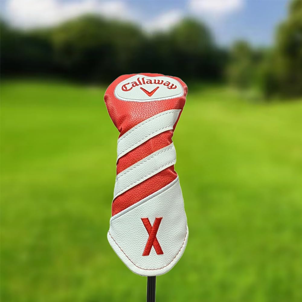 Callaway Golf Headcover Enthält Eisen Fairwayholz und Driver Headcover ELLIE&LEO 4-teiliges Set, Abdeckungen, Headcover, (rot) [Gebraucht]