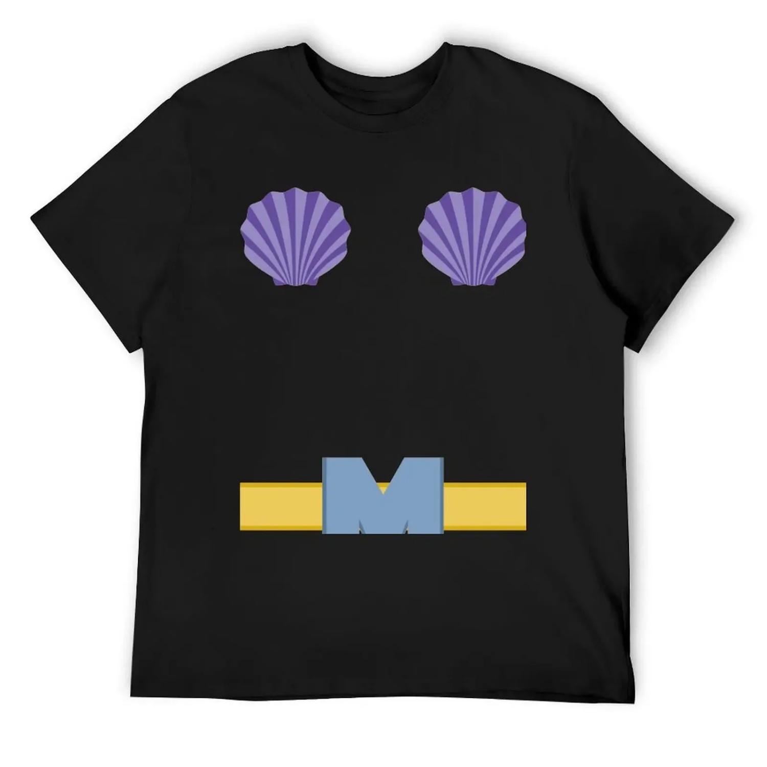 MERMAID MAN T-Shirt kawaii clothes anime stuff graphic shirts boys animal print t shirt for men S разноцветный