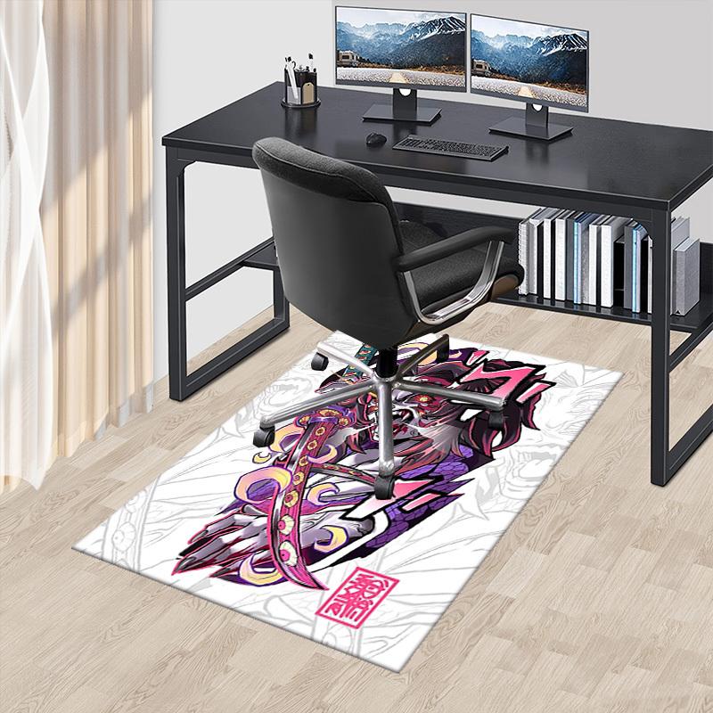 

1pc Anime Demon Slayer Chair Mat - Anti-Slip Office Rug with Demon Design for Home Decor, Gaming Room, and More!U019 60cm by 90cm