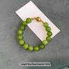 Olive Green Agate Beaded Necklace: Light Luxury, Niche Style Clavicle Chain