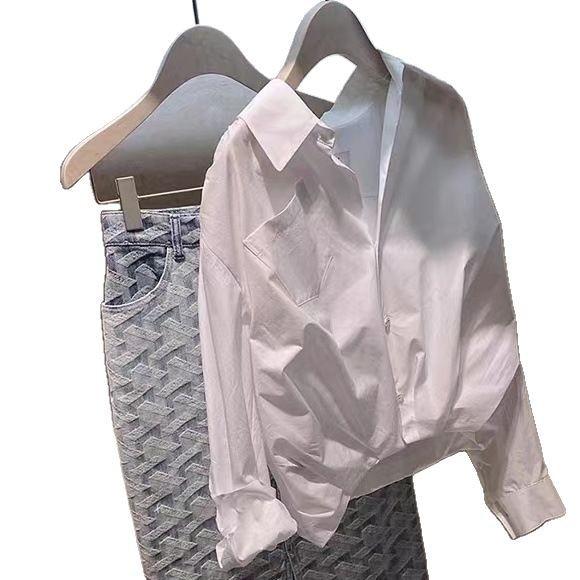 Topuri șic unice, mature ușoare, de nișă, modă de lux ușoară, care reduc vârsta și slăbesc, cămăși negre pentru toamnă