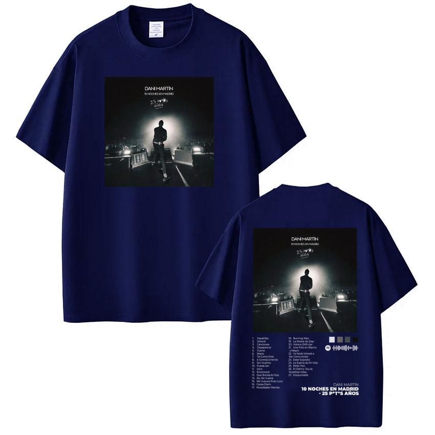 Singer Dani Martín Album 2026 Graphic Tee Men Women Vintage Hip Hop T Shirt Cotton Short Sleeve Oversized Fashion Loose Tshirts