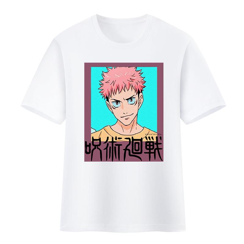2025 New spell back to battle T-shirt animation two yuan two Nuo knotweed Uhito dog roll spine five cotton short-sleeved T-shirt