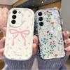 Phone Case For Google Pixel 10 7 8 9 Pro XL 8A Fashion Flower Silicone Wavy Edge Camera Protective Ultra-thin Anti-falling Cover