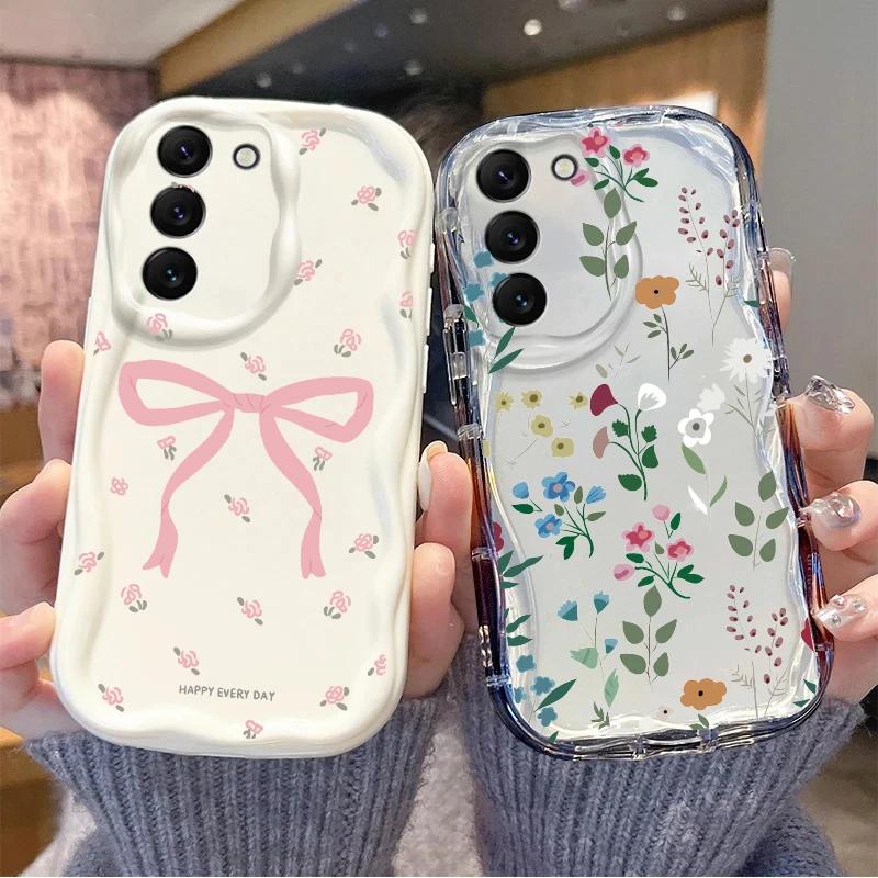 Phone Case For Google Pixel 10 7 8 9 Pro XL 8A Fashion Flower Silicone Wavy Edge Camera Protective Ultra-thin Anti-falling Cover