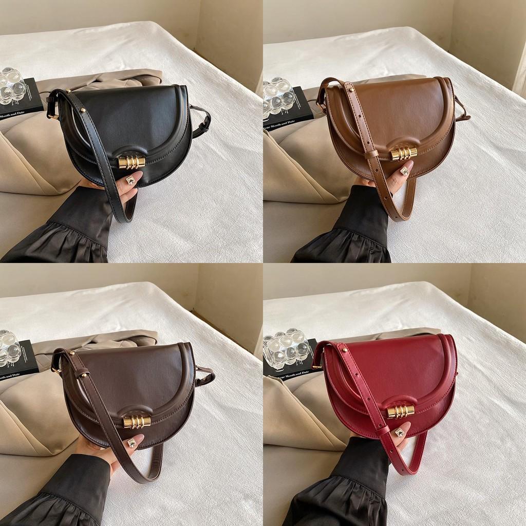 Stylish Vintage Saddle Bag For Women With Trendy Colors And Soft Pu Material