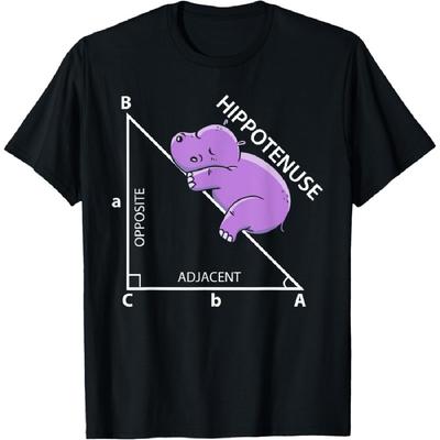 Hippotenuse Opposite Adjacent Math Hippopotamus Math Puns T-Shirt
