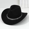Men's and women's western cowboy hats rhombus swords tweed felt top hats birthday party hats jazz hats