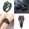 Gothic Black Skull Ring for Women Purple Crystal Rings High Quality CZ Jewelry or Women Christmas Gifts