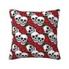 Custom Gothic Skeleton Death Skull Throw Pillow Case Decoracion 3D Printing Sofa Cushion Cover Polyester Soft Pillowslip