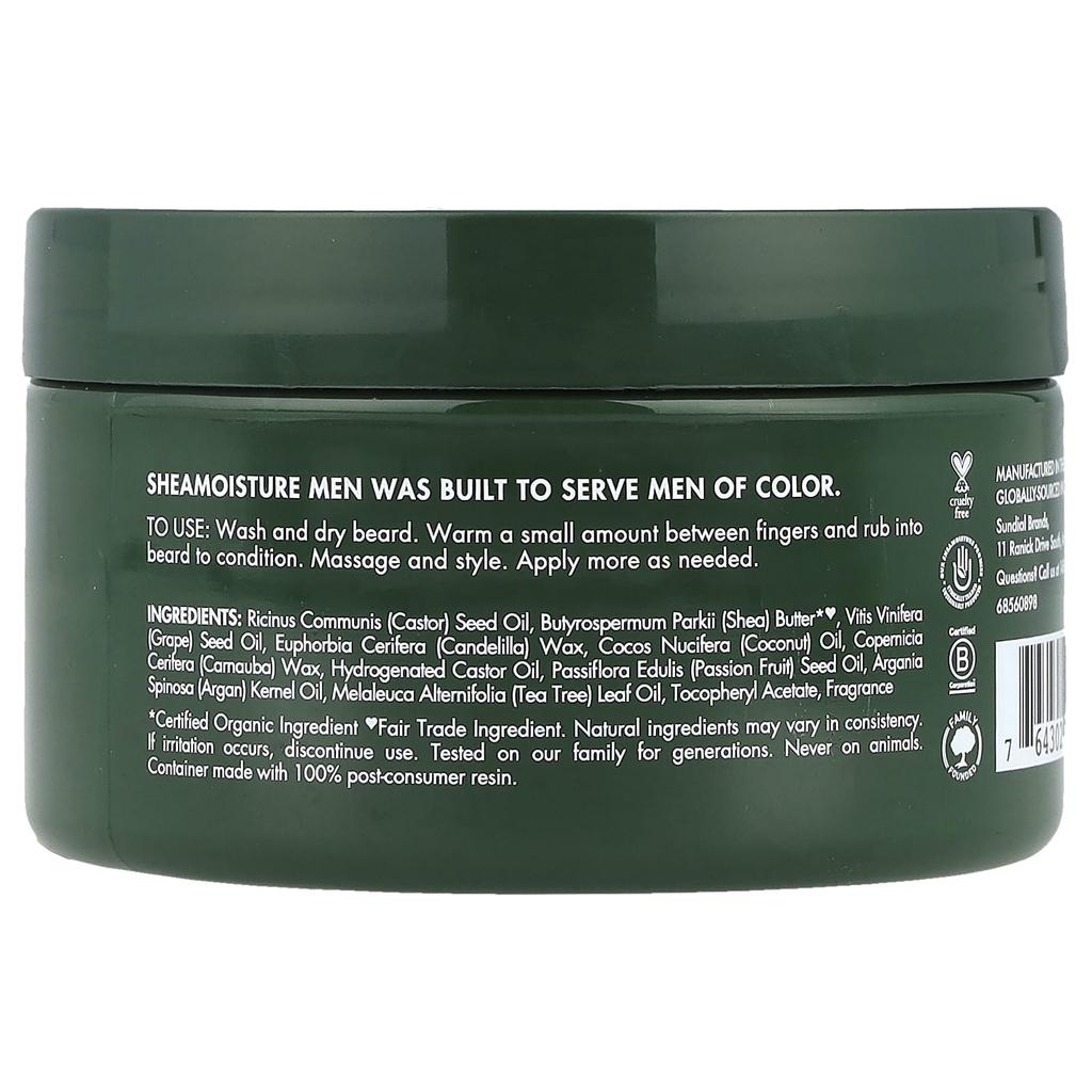 Men's Beard Balm, Maracuja Oil & Shea Butter, 113G(4Oz)