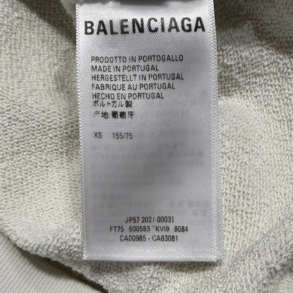 Balenciaga Campaign Logo Hoodie White Men's Size XS Model 600583