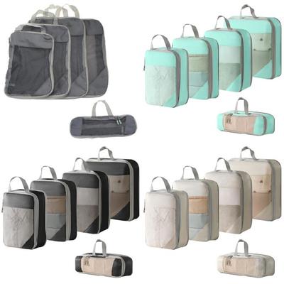 Lot de 5 pochettes organisatrices polyvalentes Sac de rangement pour vêtements pour un emballage efficace