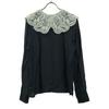 AMERI UNDRESSED Long Sleeve With Lace Collar Shirt F Black Series Blouse Women Used