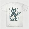 Vintage Punk Guitar Rock Cat Y2K Music Lover Gift T-Shirt