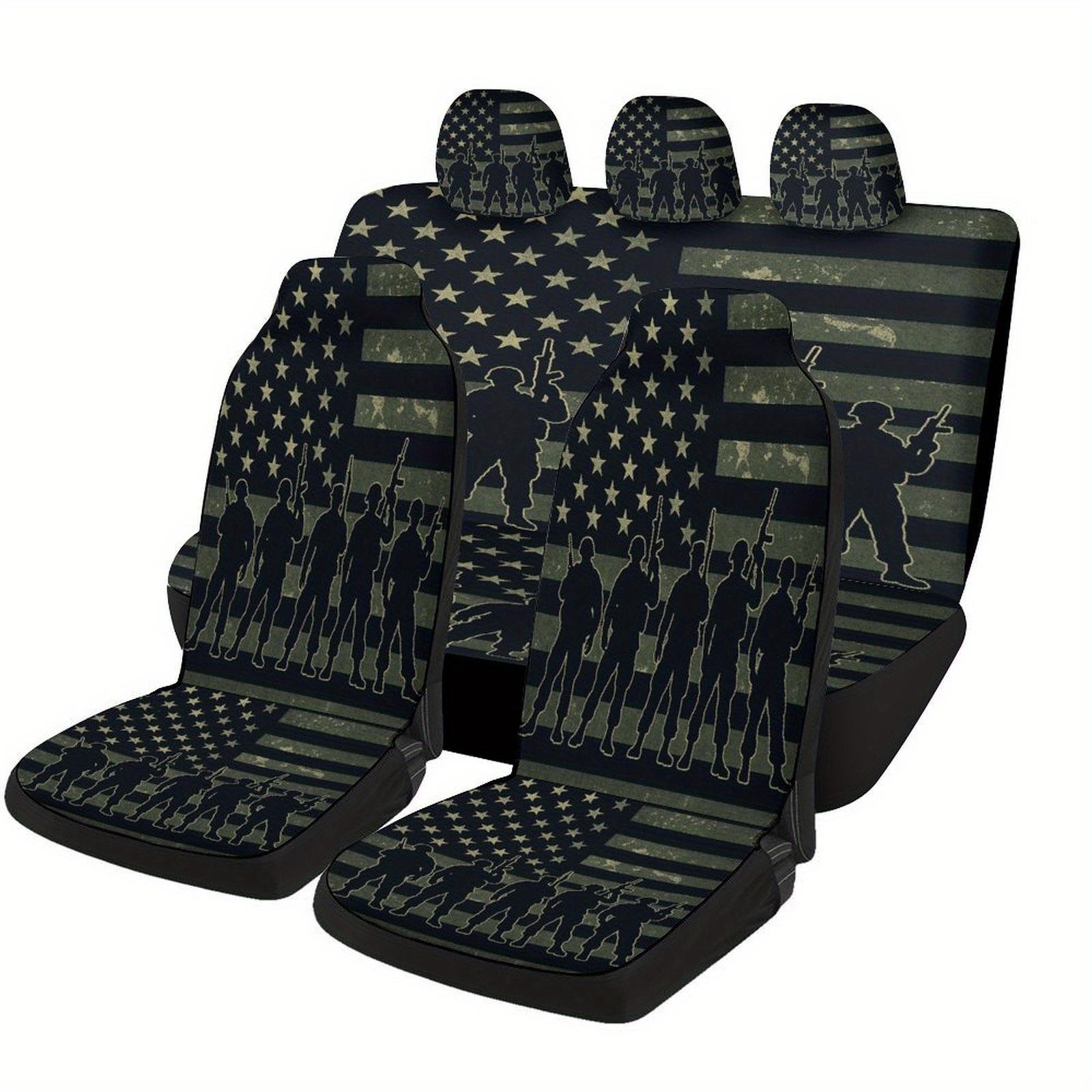 American Flag Soldiers Designed Car Seat