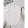 European Size Women's Casual Short-Sleeve T-Shirt with Cute Bear & Print - Soft Round Neck Summer Blouse for Spring/Summer Outfits