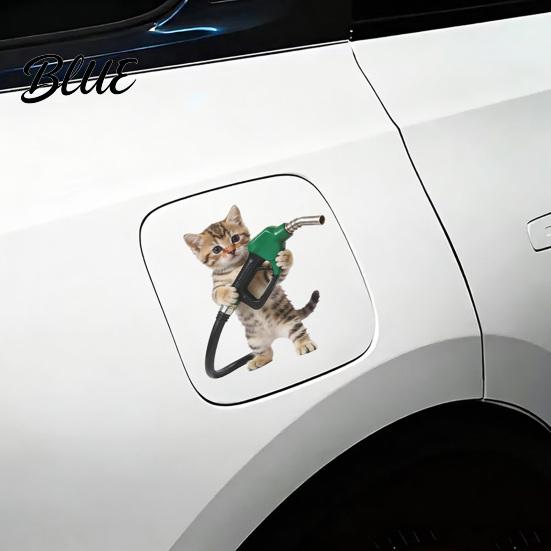 Mouse Car Sticker Fun Fuel Cap Sticker Cute Dog Cat Automotive Waterproof Self