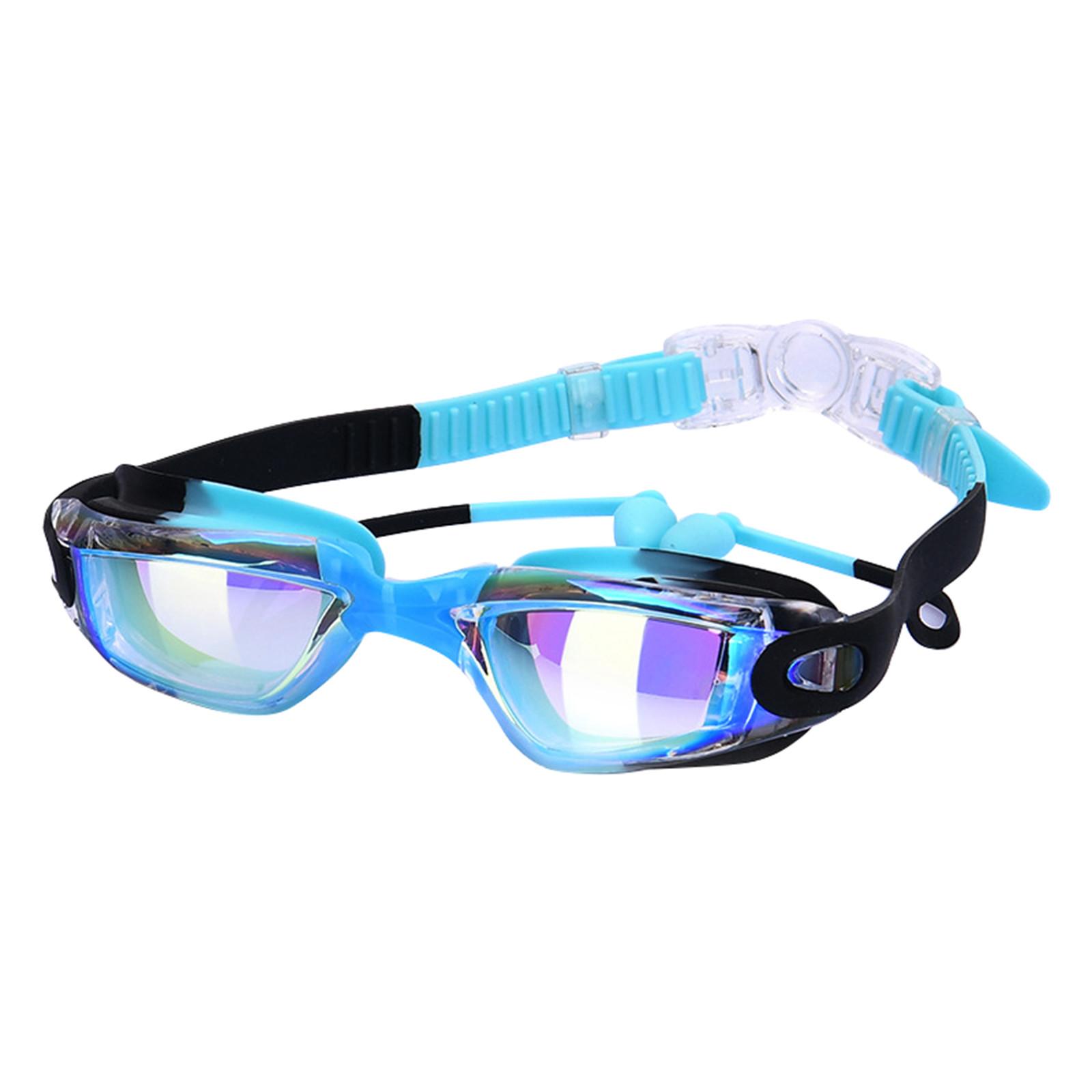 

Дитячі окуляри для плавання, 2 упаковки окулярів для плавання з берушами та затискачем для носа, окуляри від запотівання/УФ для дітей, молоді, підлітків віком 3-15 років One Size