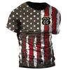 US Route 66 Printed New Men's Vintage T-Shirt European Size Hip-Hop Tops Tee Men Clothes Oversized T Shirt Daily Casual Clothing