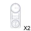 2x Drawing Template Measuring Tool Multifunctional Geometric Ruler for Building Form Work , Style A