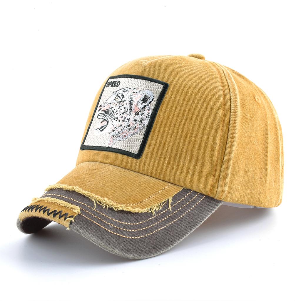 Vintage Denim Baseballkappe mit Stickerei Tiere Patch Herren Snapback Hip Hop Dad Hats Damen Vier Jahreszeiten Verstellbare Schirmmütze