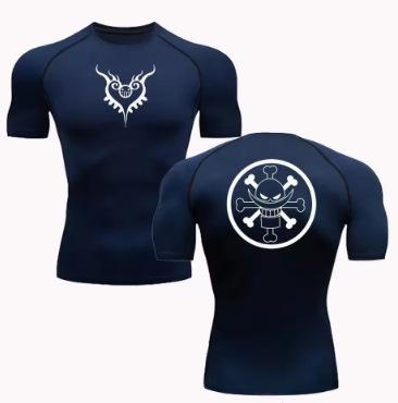 2025 Summer Men s Sunscreen Clothing Anime T-Shirt Fitness Quick Drying Running Fitness T-Shirt Sports Tight XXS