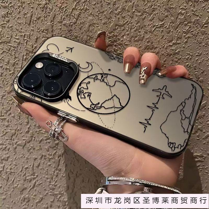 Creative Compass Aircraft Suitable for iPhone11/12/13 Apple 14/15/16 ProMax Laser Phone Case
