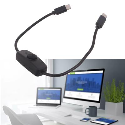 USB C Type C With ON/OFF Switch Power Button 12inch Charging Extension Cable Universal Type C Extension Cable