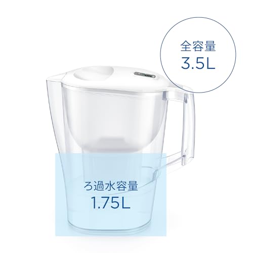 BRITA Water Filter, Jug-Style, Tested for PFOS/PFOA Removal, Filtered Water Capacity: 1.75L (Total Capacity: 3.5L) [Official Japanese Product] Include
