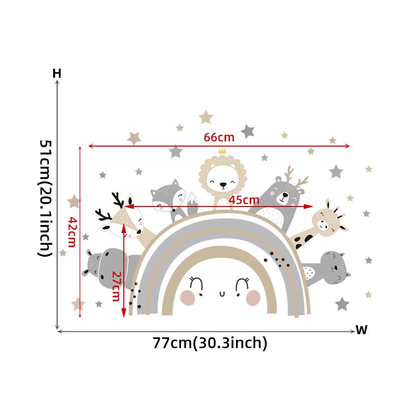 Star Rainbow Smiley Face Small Animal Wall Stickers