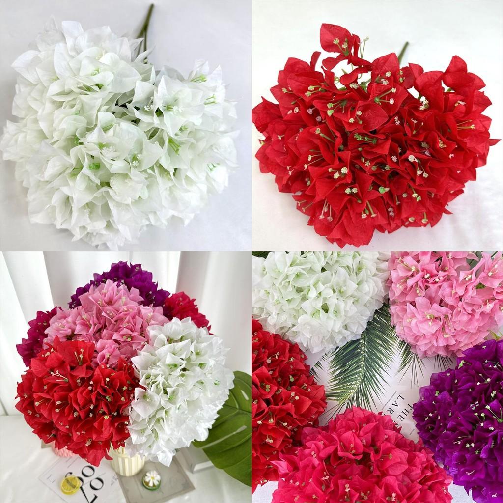 Künstliches Bougainvillea-Blumenarrangement für Hochzeitsfeiern und Foto-Requisiten mit realistischem Design