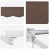 Manual Articulated Arm Awning with Solar Powered LEDs Taupe