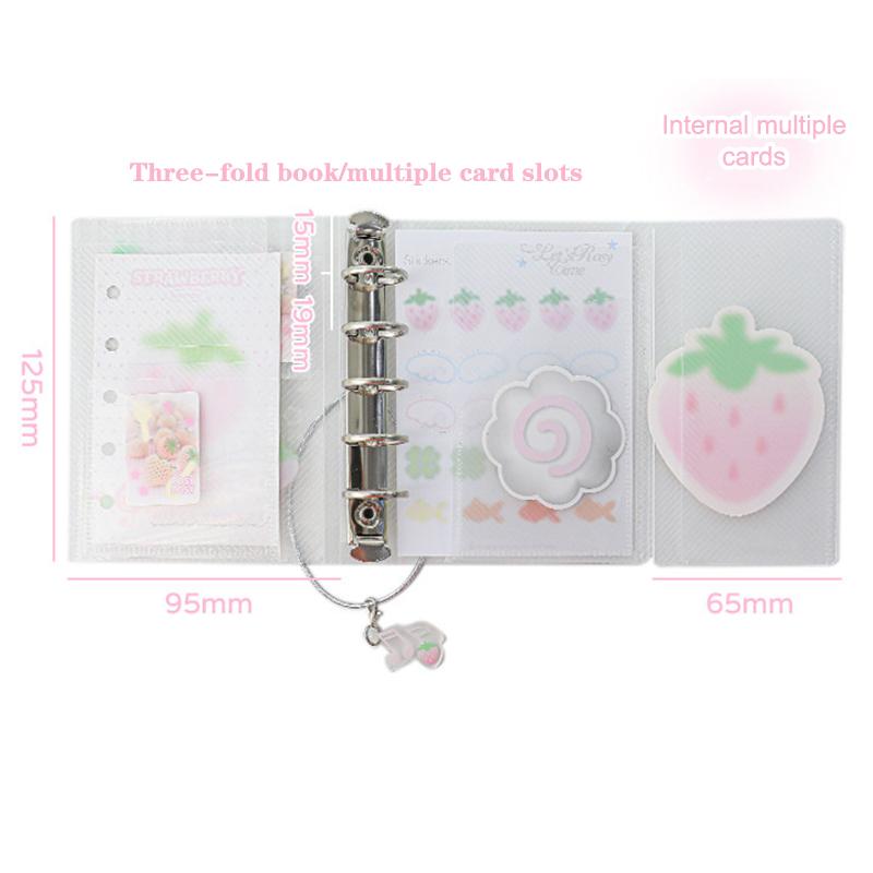 Mini Cuaderno Carpeta Portátil Planificador Anual Diario Semanal Libro de Agenda Dibujos Animados Hojas Sueltas Estético Cuenta de Mano