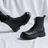British Martin Boots Men'S Winter Men'S Boots High-End Outdoor Tooling Boots Thick-Soled High-Top Boots