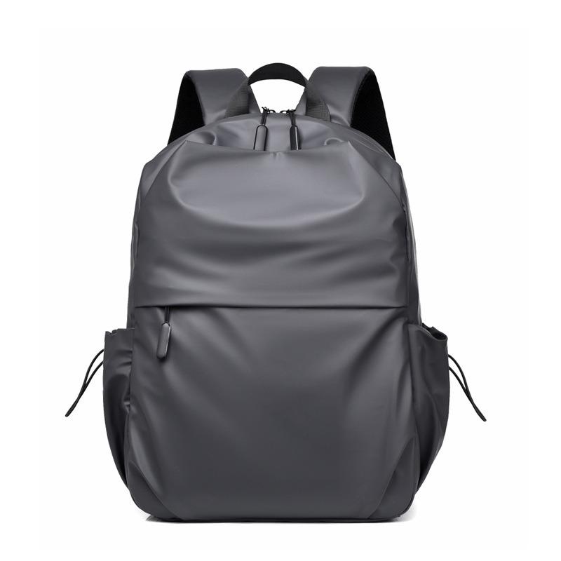 School bag, computer backpack, fashion trend, simple solid color travel backpack, large capacity backpack